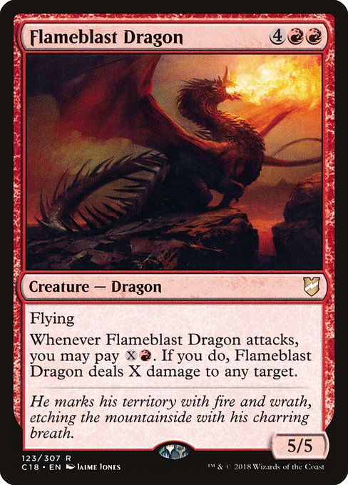 Flameblast Dragon (123) - Commander 2018 - Game On