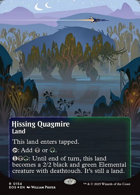 Hissing Quagmire (154) - BORDERLESS - FULL ART (Foil) - Edge of Eternities: Stellar Sights - Game On
