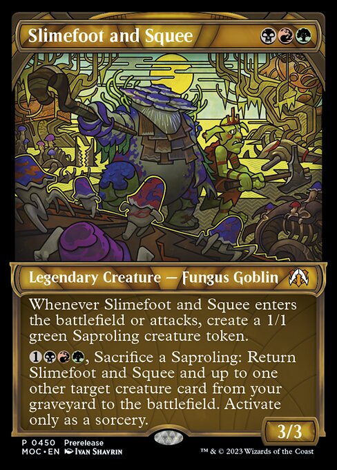 Slimefoot and Squee (450) - SHOWCASE (Foil) - March of the Machine Commander - Game On