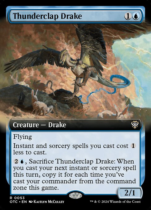 Thunderclap Drake (53) - EXTENDED ART - Outlaws of Thunder Junction Commander - Game On