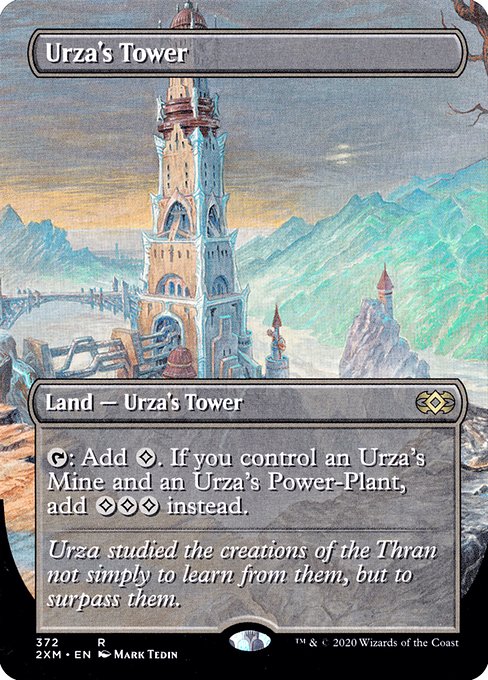 Urza's Tower (372) - BORDERLESS - FULL ART - Double Masters - Game On