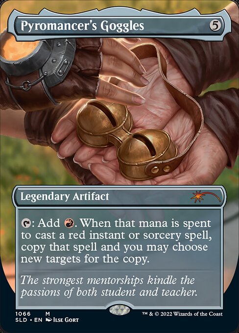 Pyromancer's Goggles (1066) - BORDERLESS - FULL ART (Foil) - Secret Lair Drop - Game On
