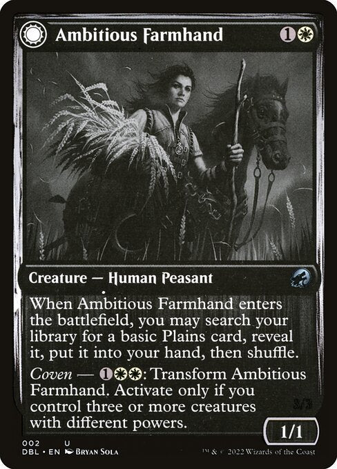 Ambitious Farmhand // Seasoned Cathar (2) - Innistrad: Double Feature - Game On