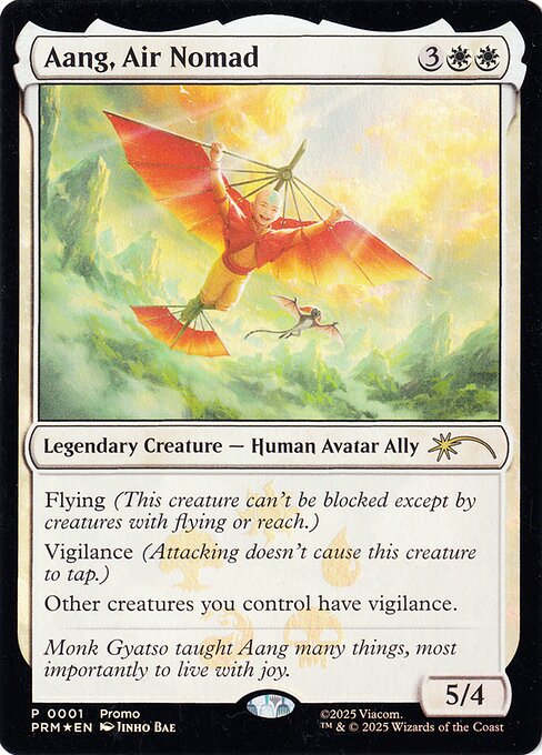 Aang, Air Nomad (2025-25) (Foil) - Media and Collaboration Promos - Game On