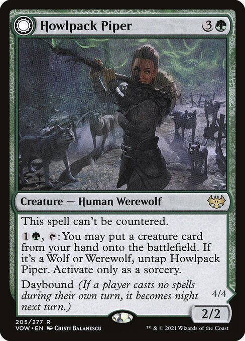 Howlpack Piper // Wildsong Howler (205) (Foil) - Innistrad: Crimson Vow - Game On