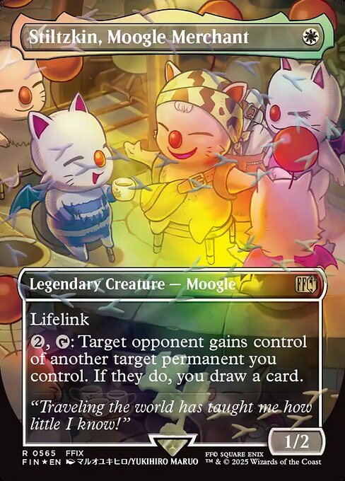 Stiltzkin, Moogle Merchant (565) - BORDERLESS (Foil) - Final Fantasy - Game On