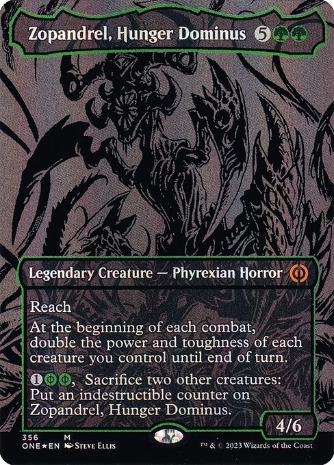 Zopandrel, Hunger Dominus (356) - BORDERLESS (Foil) - Phyrexia: All Will Be One - Game On