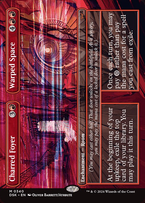 Charred Foyer // Warped Space (340) - BORDERLESS - Duskmourn: House of Horror - Game On