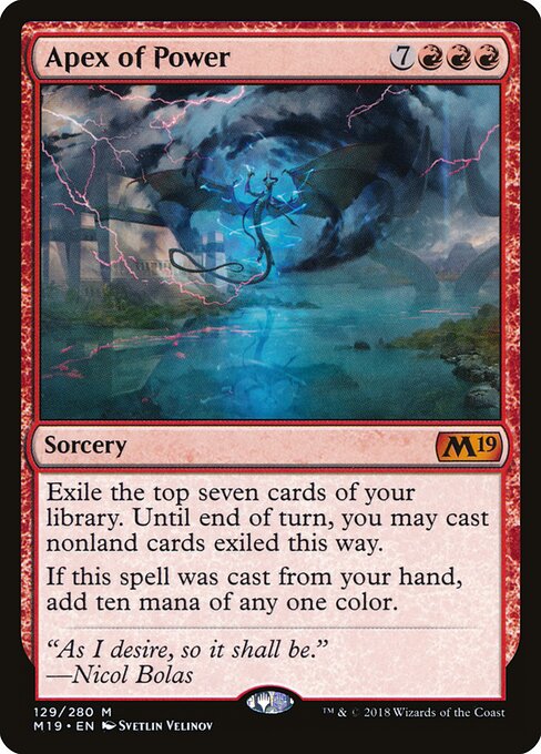 Apex of Power (129) - Core Set 2019 - Game On