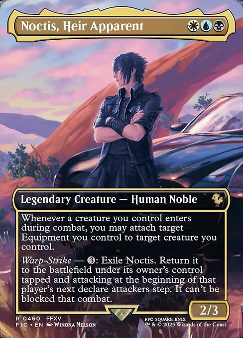 Noctis, Heir Apparent (460) - BORDERLESS - FULL ART (Foil) - Final Fantasy Commander - Game On