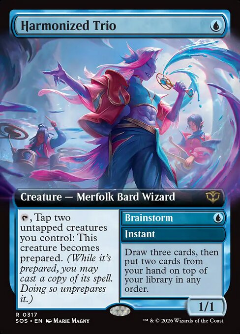 Harmonized Trio // Brainstorm (317) - EXTENDED ART - Secrets of Strixhaven - Game On