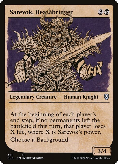 Sarevok, Deathbringer (391) - SHOWCASE (Foil) - Commander Legends: Battle for Baldur's Gate - Game On