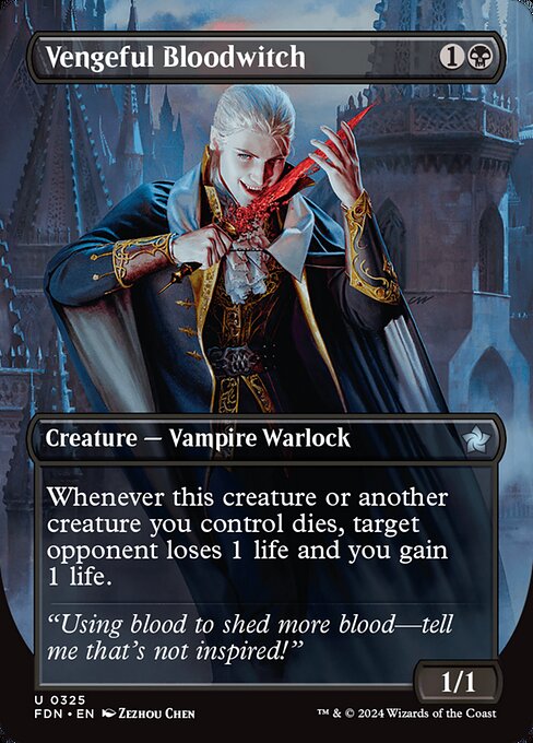 Vengeful Bloodwitch (325) - BORDERLESS - Foundations - Game On