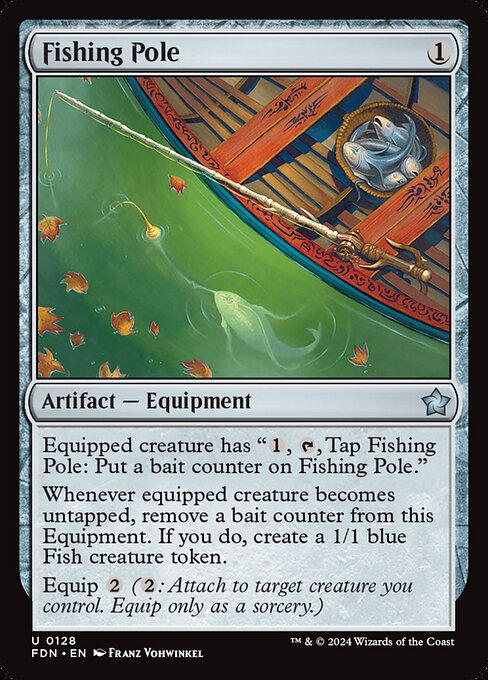 Fishing Pole (128) (Foil) - Foundations - Game On