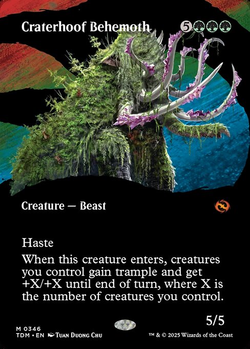 Craterhoof Behemoth (346) - BORDERLESS - FULL ART - Tarkir: Dragonstorm - Game On