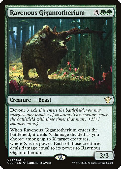 Ravenous Gigantotherium (63) - Commander 2020 - Game On