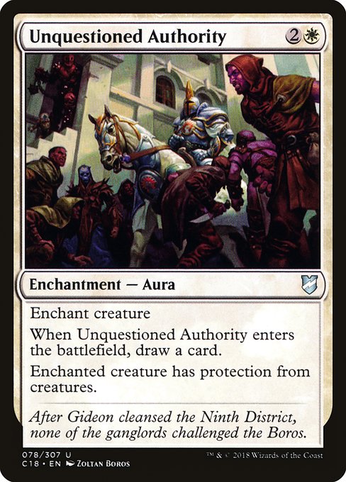 Unquestioned Authority (78) - Commander 2018 - Game On