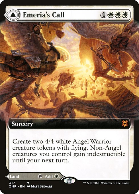 Emeria's Call // Emeria, Shattered Skyclave (317) - EXTENDED ART (Foil) - Zendikar Rising - Game On