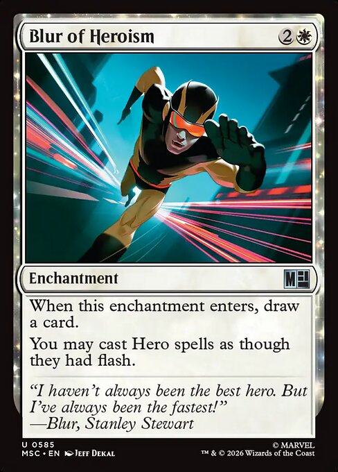 Blur of Heroism (585) (Foil) - Marvel Super Heroes Commander - Game On