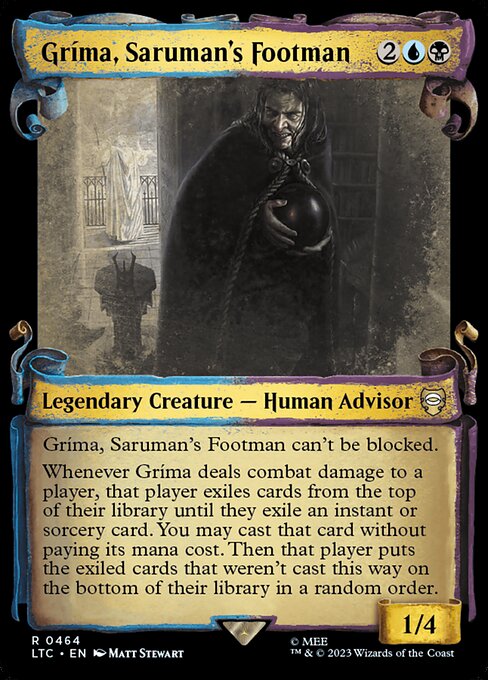 Gríma, Saruman's Footman (464) - SHOWCASE (Foil) - Tales of Middle-earth Commander - Game On