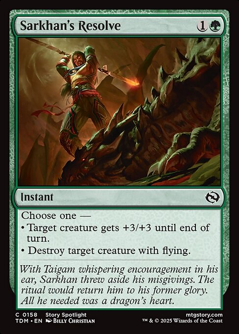 Sarkhan's Resolve (158) - Tarkir: Dragonstorm - Game On