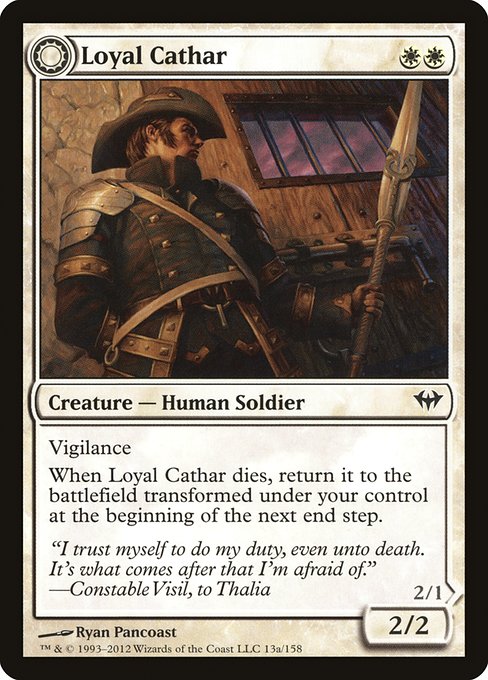 Loyal Cathar // Unhallowed Cathar (13) (Foil) - Dark Ascension - Game On