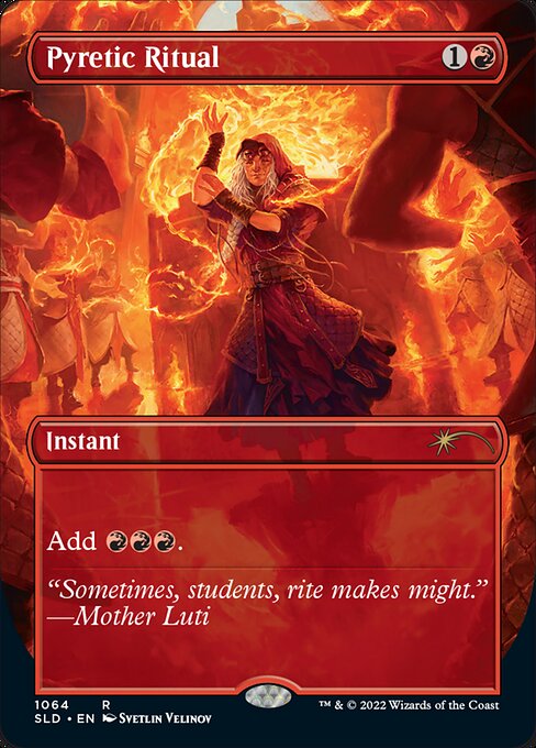 Pyretic Ritual (1064) - BORDERLESS - FULL ART (Foil) - Secret Lair Drop - Game On