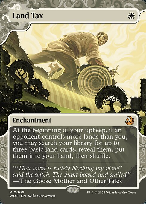 Land Tax (9) - BORDERLESS (Foil) - Wilds of Eldraine: Enchanting Tales - Game On
