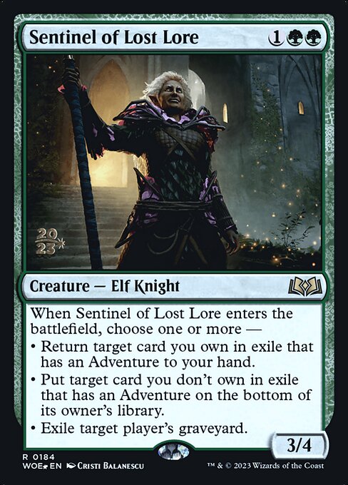 Sentinel of Lost Lore (184s) (Foil) - Wilds of Eldraine Promos - Game On