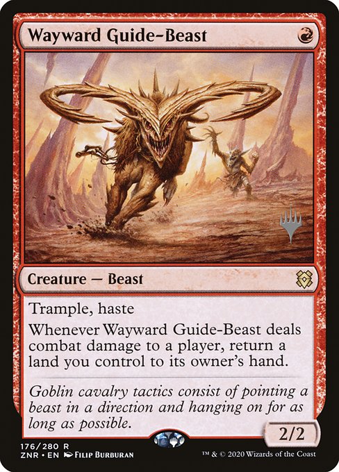 Wayward Guide-Beast (176p) (Foil) - Zendikar Rising Promos - Game On