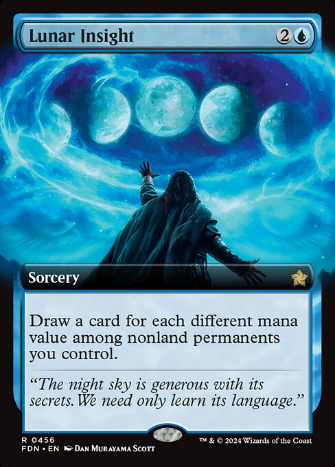 Lunar Insight (456) - EXTENDED ART (Foil) - Foundations - Game On