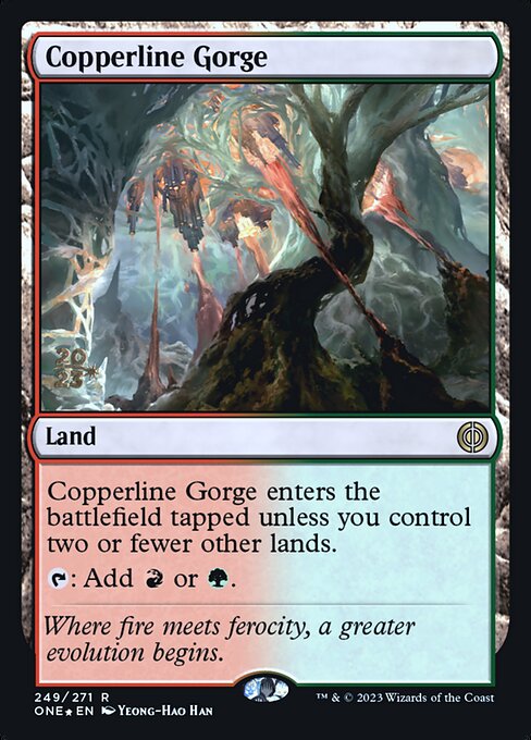 Copperline Gorge (249s) (Foil) - Phyrexia: All Will Be One Promos - Game On