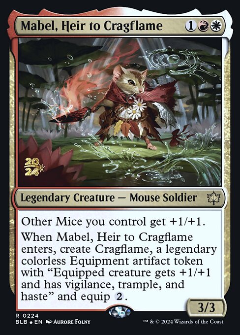 Mabel, Heir to Cragflame (224s) (Foil) - Bloomburrow Promos - Game On
