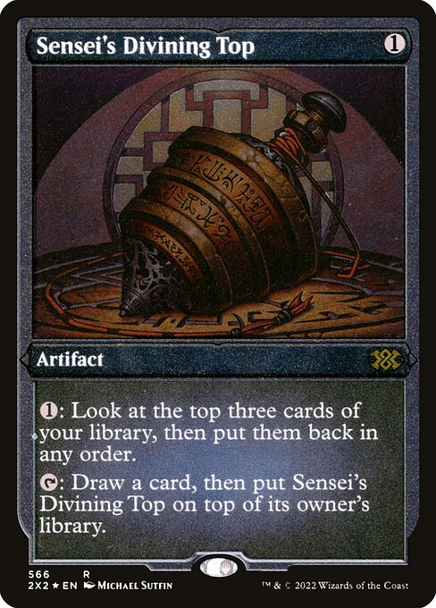Sensei's Divining Top (566) (Etched) - Double Masters 2022 - Game On
