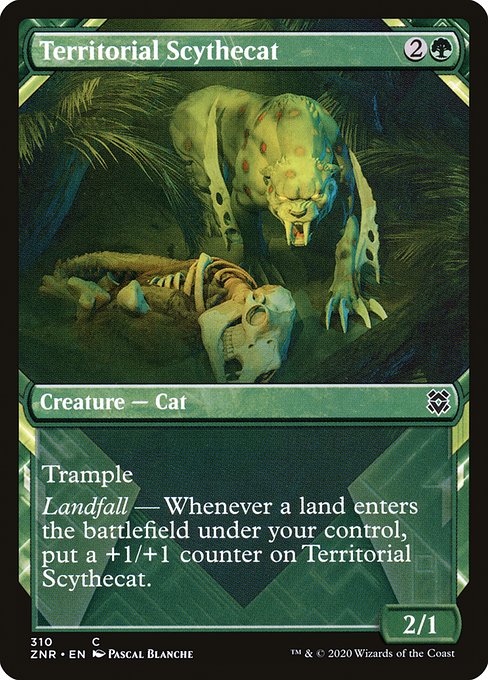 Territorial Scythecat (310) - SHOWCASE (Foil) - Zendikar Rising - Game On