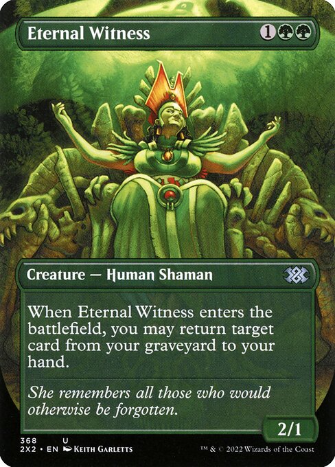 Eternal Witness (368) - BORDERLESS - FULL ART (Foil) - Double Masters 2022 - Game On