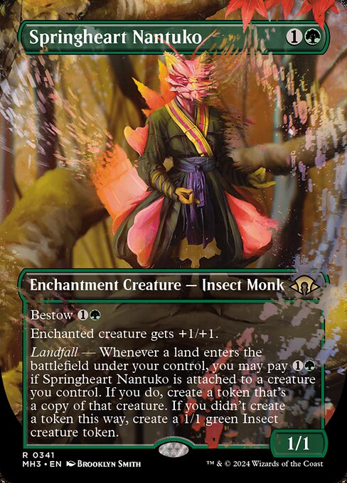 Springheart Nantuko (341) - BORDERLESS - FULL ART - Modern Horizons 3 - Game On