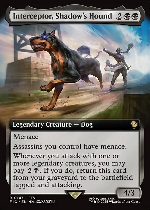 Interceptor, Shadow's Hound (147) - EXTENDED ART - Final Fantasy Commander - Game On