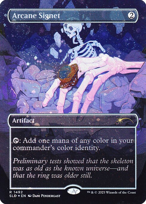 Arcane Signet (1492★) - BORDERLESS - FULL ART (Foil) - Secret Lair Drop - Game On