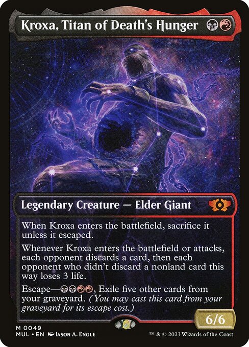 Kroxa, Titan of Death's Hunger (49) - SHOWCASE - FULL ART (Foil) - Multiverse Legends - Game On
