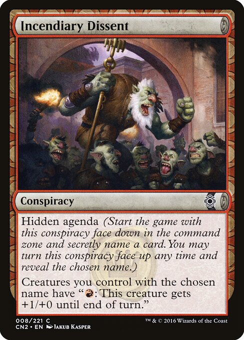 Incendiary Dissent (8) (Foil) - Conspiracy: Take the Crown - Game On