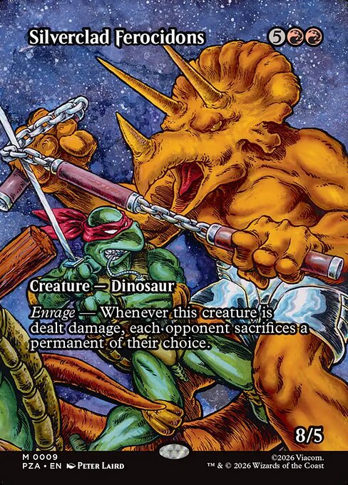 Silverclad Ferocidons (9) - BORDERLESS - FULL ART - Teenage Mutant Ninja Turtles Source Material - Game On