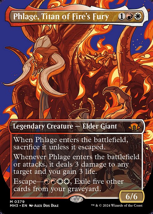 Phlage, Titan of Fire's Fury (379) - BORDERLESS - FULL ART - Modern Horizons 3 - Game On