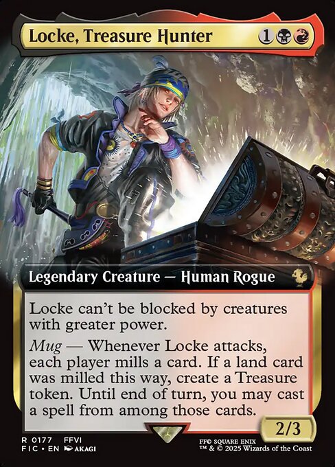 Locke, Treasure Hunter (177) - EXTENDED ART (Foil) - Final Fantasy Commander - Game On