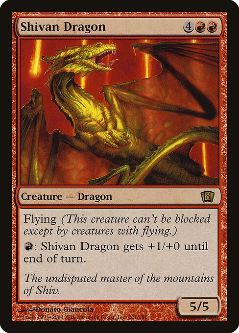 Shivan Dragon (221★) - Eighth Edition - Game On