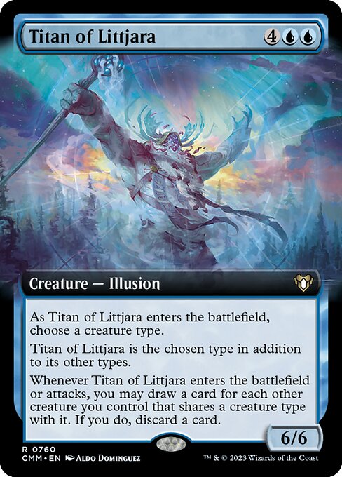 Titan of Littjara (760) - EXTENDED ART (Foil) - Commander Masters - Game On