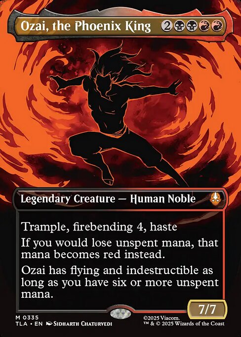 Ozai, the Phoenix King (335) - BORDERLESS - FULL ART (Foil) - Avatar: The Last Airbender - Game On