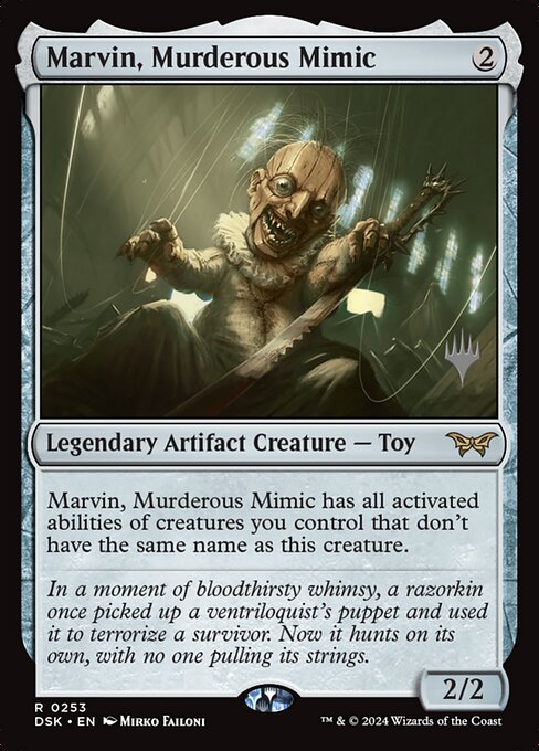 Marvin, Murderous Mimic (253p) (Foil) - Duskmourn: House of Horror Promos - Game On