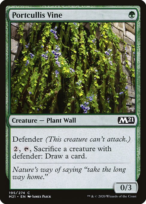 Portcullis Vine (195) (Foil) - Core Set 2021 - Game On