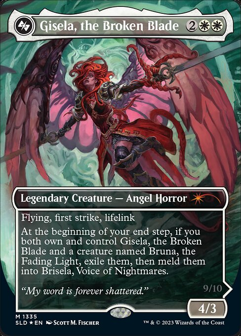 Gisela, the Broken Blade (1335) - BORDERLESS - FULL ART (Foil) - Secret Lair Drop - Game On